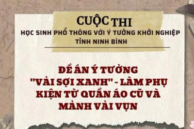KD27_THCS Yên Lộc_“Vải sợi xanh” – làm phụ kiện từ quần áo cũ và mảnh vải vụn.